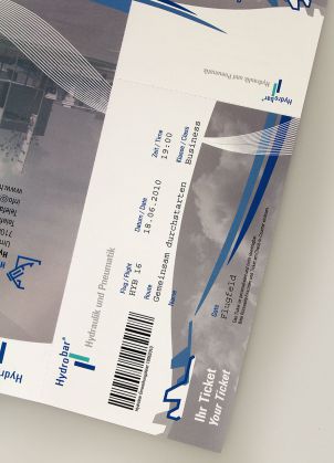 Hydrobar - Einladungsflyer Closeup
