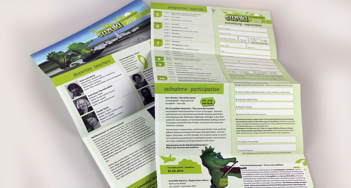 Suzuki-Convention - Ausschreibungsflyer und Anmeldung