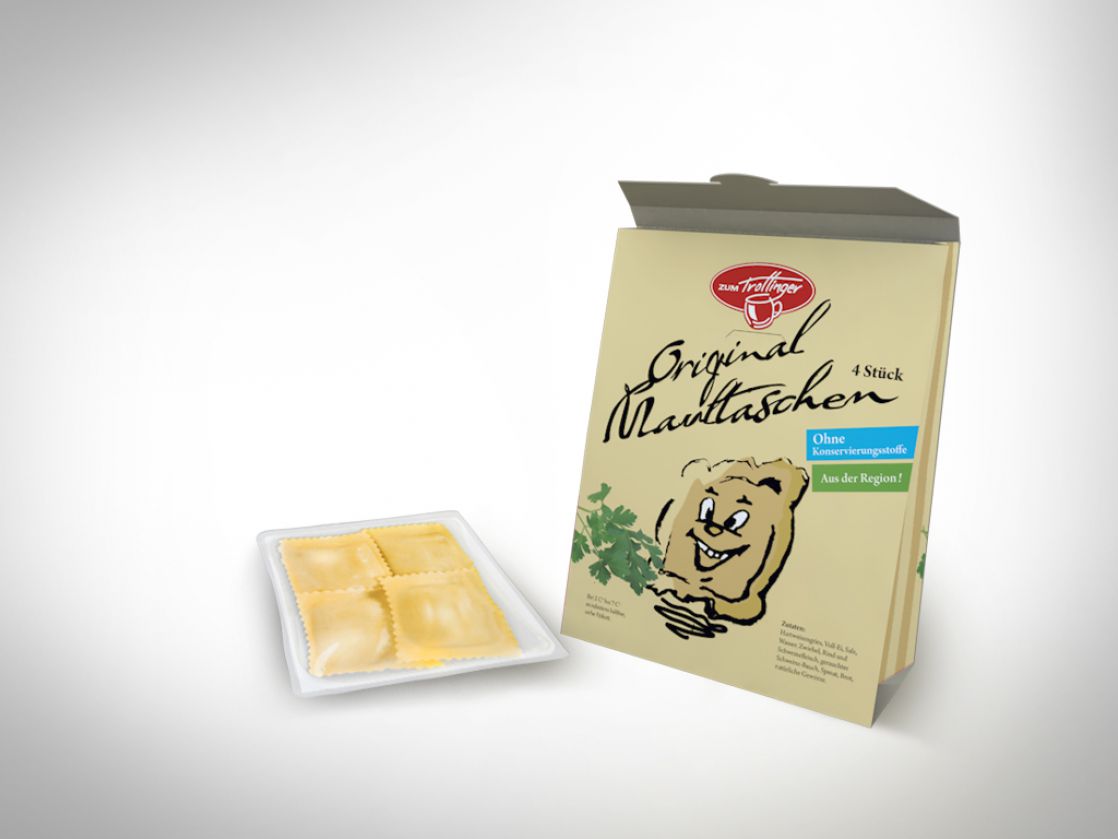 Zum Trollinger - Maultaschen-Packaging
