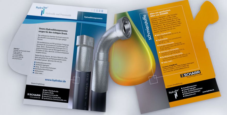 Hydrobar und Scharr Kooperationsflyer
