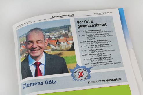 Clemens Götz Wahlanzeigen