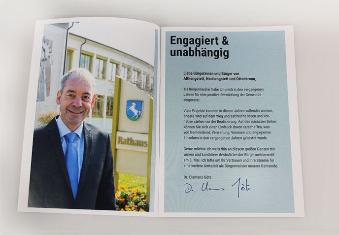 Clemens Götz Wahlflyer - Grußwort