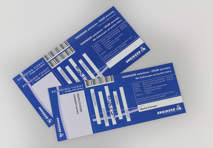 Ensinger - Stand-Party Boarding Ticket